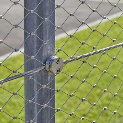 নটেড টাইপ হ্যান্ড ওভেন স্টেইনলেস স্টিল রোপ জাল SS304/316 উপাদান সহ, ১.৫মিমি/২মিমি/২.৫মিমি তারের ব্যাস এবং ২৫*২৫মিমি/৩০*৩০মিমি/৫০*৫০মিমি জালের মুখ