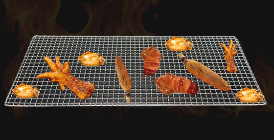 304 স্টেইনলেস স্টিল BBQ গ্রিল জাল 165-550mm গোলাকার উচ্চ তাপমাত্রা প্রতিরোধী