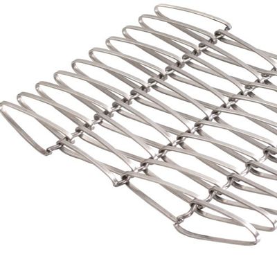 পাউডার লেপ অ্যালুমিনিয়াম স্টেইনলেস স্টিল ক্রিমড বোনা তারের জাল আলংকারিক তারের গ্রিলস