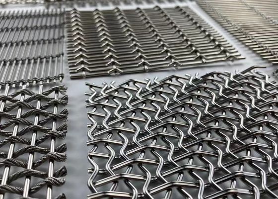 Decorative Wire Grilles Architectural Flat Wire Mesh Crimped Woven Wire Mesh