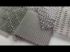 নমনীয় 304 316 স্টেইনলেস স্টীল আর্কিটেকচারাল Woven Wire Mesh 2.5m 4.0m প্রস্থ