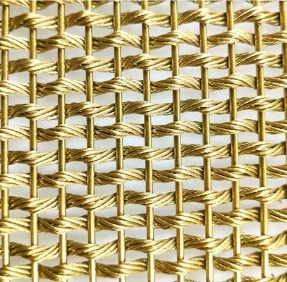 আলংকারিক স্টেইনলেস স্টীল ক্ল্যাডিং ধাতু সম্মুখ প্যানেল বোনা তারের জাল