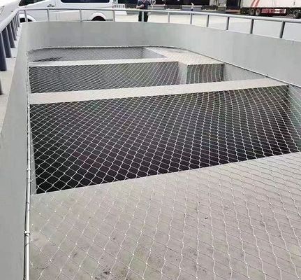 UV প্রতিরোধী দীর্ঘ জীবনকাল সম্পন্ন স্টেইনলেস স্টীল তারের জাল, যার প্রান্তের মাপ 1*10মি/2*5মি/2*3মি/10*10মি