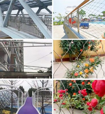 চিড়িয়াখানার অ্যাভিয়ারির জন্য 304 স্টেইনলেস স্টিল কেবল জাল কালো জারণ
