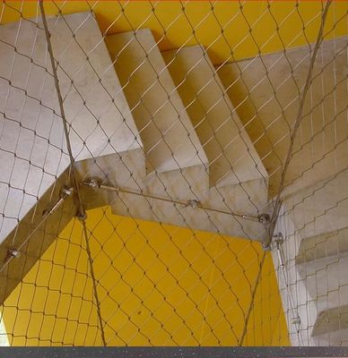 কাস্টমাইজড সিলভার স্টেইনলেস স্টীল দড়ি জাল পুনর্ব্যবহারযোগ্য রক্ষণাবেক্ষণ বিনামূল্যে স্থাপত্য সুরক্ষা জন্য