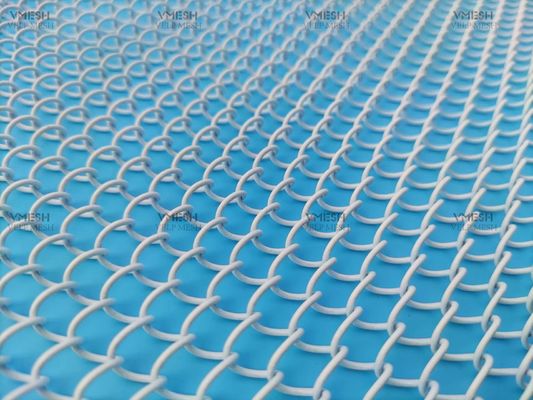 কাস্টমাইজড সাইজ 6*6mm চেইন লিঙ্ক মেটাল কার্টেন ইন পেয়ার ডিজাইন ফায়ারপ্লেস স্ক্রীন মেশ