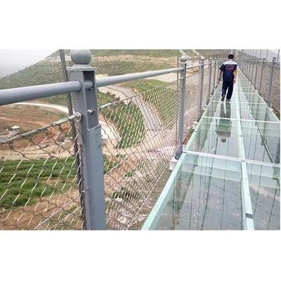 নিরাপত্তা বেষ্টনীর জন্য 30*30mm নমনীয় শক্তিশালী স্টেইনলেস স্টীল দড়ি জাল