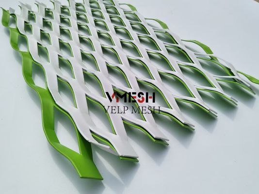 0.5mm বেধ অ্যালুমিনিয়াম প্রাচীর প্যানেলের জন্য প্রসারিত ধাতব তারের জাল