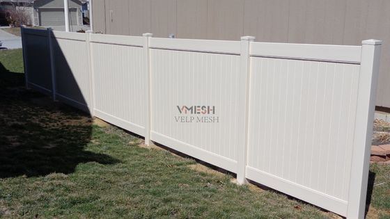 সাদা ভিনাইল গোপনীয়তা বেড়া প্যানেল 6x8ft ভার্জিন উপাদান