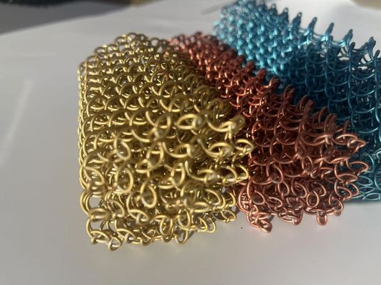 আধুনিক ডিজাইন স্টেইনলেস স্টীল 304 চেইন লিঙ্ক পর্দা, স্থাপত্য ধাতু জালের জন্য 6 মিমি ছিদ্রের আকার সহ