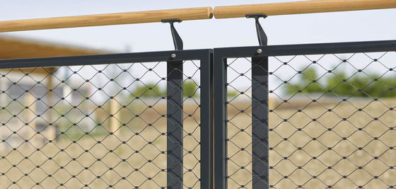 স্থাপত্যের জন্য স্টেইনলেস স্টিলের তারের দড়ি জাল, হীরা নমনীয় পর্দা, চিড়িয়াখানার পশু এনক্লোজার নিরাপদ