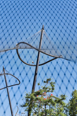 নমনীয় ক্যাবল নেট স্টেইনলেস স্টীল তারের দড়ি জাল Balustrade নেট Railing প্রতিরক্ষামূলক দড়ি জাল