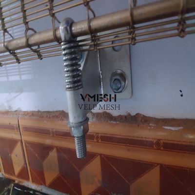 ফ্যাসেড পর্দার জন্য আলংকারিক স্টেইনলেস স্টীল তারের রড বোনা ধাতব তারের জাল