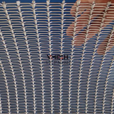 স্থাপত্য ভবন সজ্জার জন্য কাস্টমাইজড আকার স্টেইনলেস স্টীল কেবল-রড বোনা তারের জাল