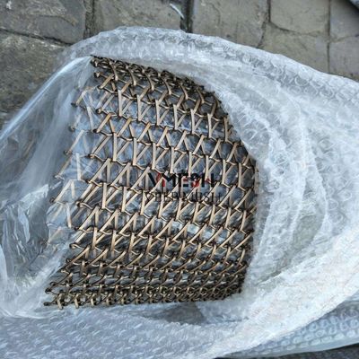 পাউডার লেপ অ্যালুমিনিয়াম স্টেইনলেস স্টিল ক্রিমড বোনা তারের জাল আলংকারিক তারের গ্রিলস