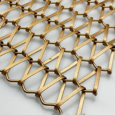 ডাচ বুনন আলংকারিক গোল্ড স্টেইনলেস স্টিল বার আলংকারিক মেটাল পর্দা