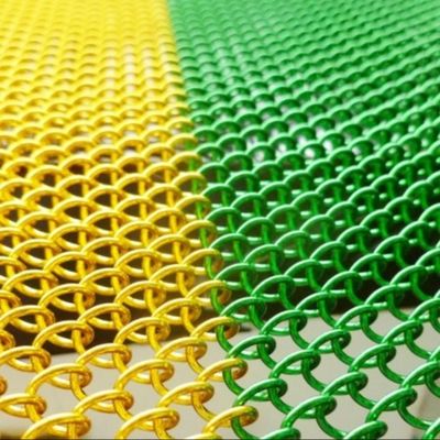 অফিস/হোটেলের জন্য ব্যবহৃত ইন্টেরিয়র ডিজাইন আর্কিটেকচারাল ডেকোরেটিভ চেইন লিংক কার্টেন মেশ