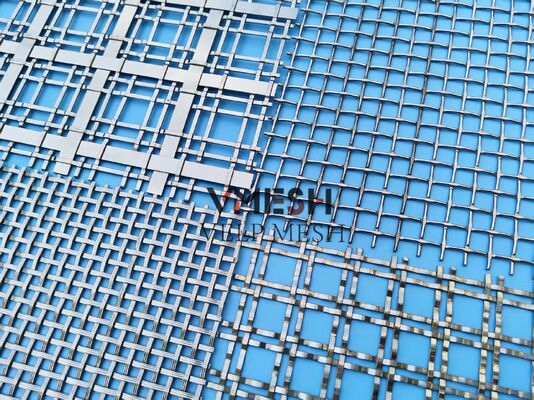 Stainless Steel Woven Crimped Decorative Custom Size Wire Mesh for Modern Building Materials Curtain Lobby Villa Wall Concert Hall Shopping Mall