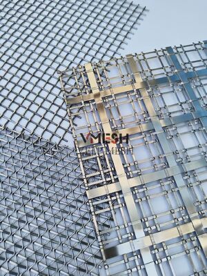 স্টেইনলেস স্টিল মেটাল আর্কিটেকচারাল কুপার গোল্ড ব্রোঞ্জ ইন্টেরিয়র ডিজাইন কার্টেন ডেকোরেটিভ বোনা মেটাল জাল পর্দা