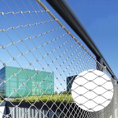 কাস্টম আকার স্টেইনলেস স্টীল দড়ি Netting পশু ঘের Aviary চিড়িয়াখানা বেড়া রক্ষা Mesh