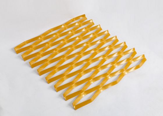 খাঁজযুক্ত প্রসারিত ধাতব শীট উচ্চ বা সমতল 0.5-5CM ডায়ম্যাটিক
