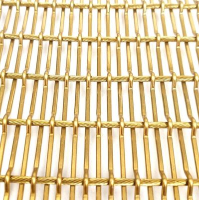 আলংকারিক স্টেইনলেস স্টীল ক্ল্যাডিং ধাতু সম্মুখ প্যানেল বোনা তারের জাল