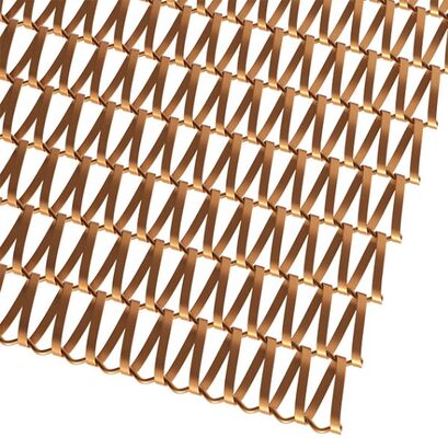 বিল্ডিংয়ের জন্য ফ্ল্যাট ওয়্যার স্টেইনলেস স্টীল স্থাপত্য সর্পিল বয়ন পরিবাহক বেল্ট জাল