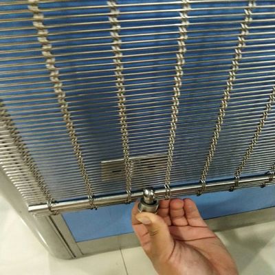 আলংকারিক শীট আর্কিটেকচারাল মেটাল মেশ ব্রাস লক crimped