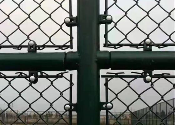 খেলাধুলার জন্য অস্থায়ী 25*25mm 50*50mm জাল গ্যালভানাইজড চেইন লিঙ্ক বেড়া